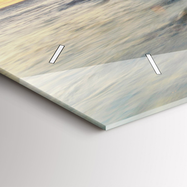 Horloge rectangulaire horizontale Le phare et la mer Baltique