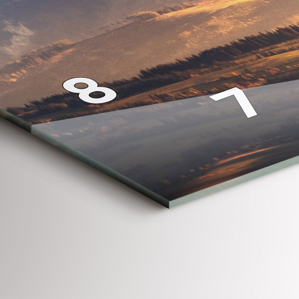 Horloge murale horizontale Les Tatras dans un panorama de montagne en hiver