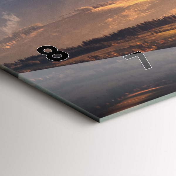 Horloge murale horizontale Les Tatras dans un panorama de montagne en hiver