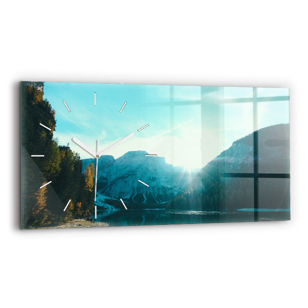 Horloge murale horizontale Montagne et rivière en Pologne