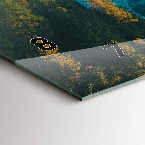 Horloge murale horizontale Montagne et rivière en Pologne