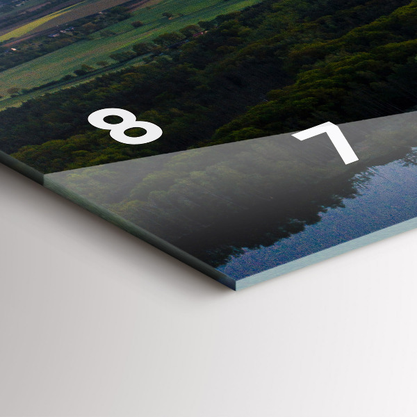 Horloge murale horizontale Vue aérienne du lac