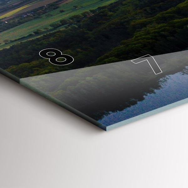 Horloge murale horizontale Vue aérienne du lac