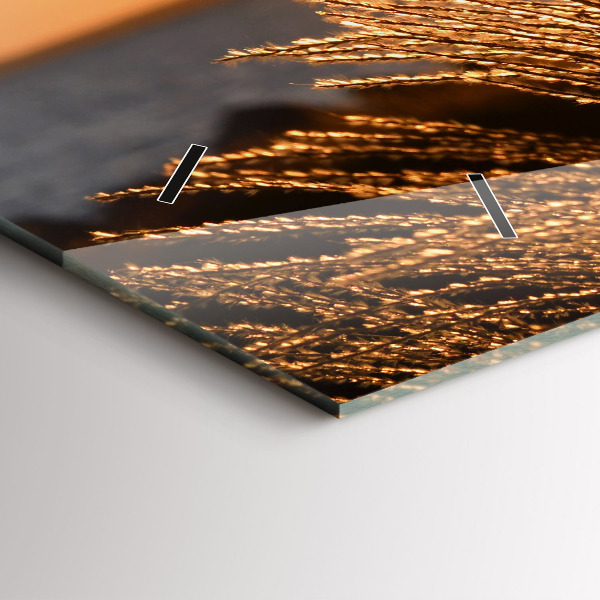 Horloge murale horizontale 'Le blé à l''heure d''or'