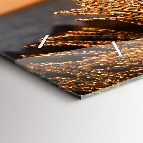 Horloge murale horizontale 'Le blé à l''heure d''or'