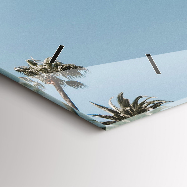 Horloge murale horizontale Palmiers à Los Angeles