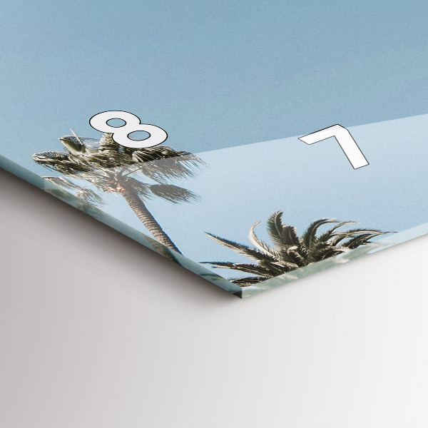 Horloge murale horizontale Palmiers à Los Angeles