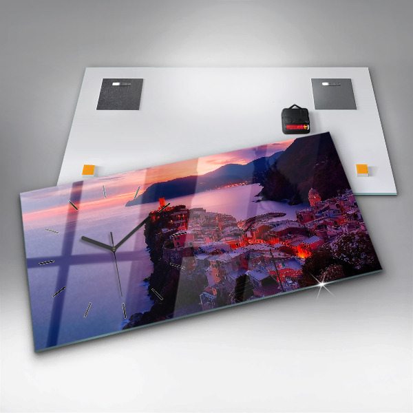 Horloge murale horizontale 'L''inscription Souvenirs'