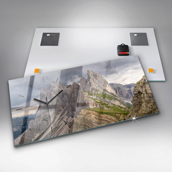 Horloge murale horizontale montagnes Rocheuses