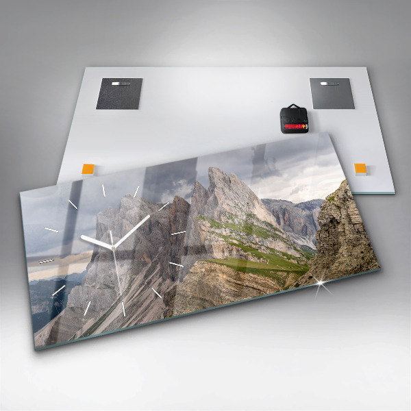 Horloge murale horizontale montagnes Rocheuses