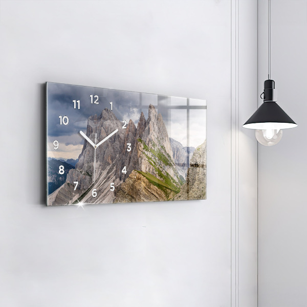 Horloge murale horizontale montagnes Rocheuses