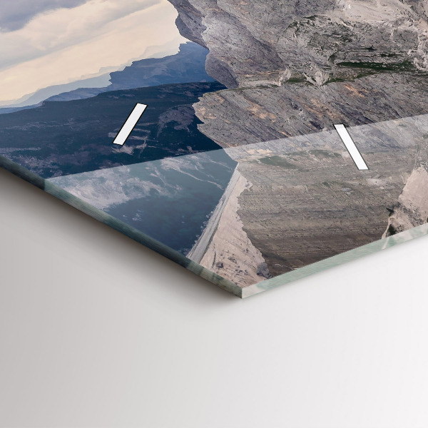 Horloge murale horizontale montagnes Rocheuses