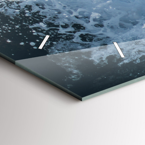 Horloge murale horizontale Photographie des vagues de la mer