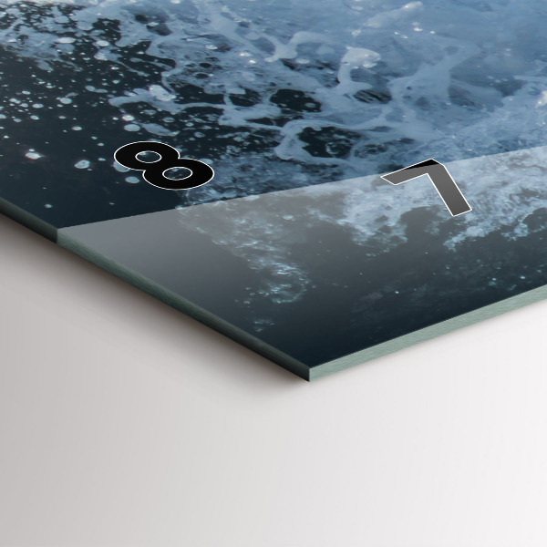 Horloge murale horizontale Photographie des vagues de la mer