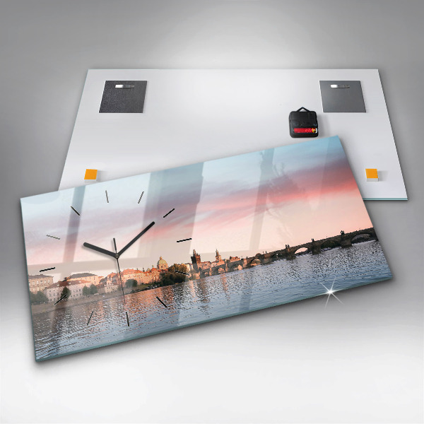 Horloge murale horizontale Pont Charles à Prague