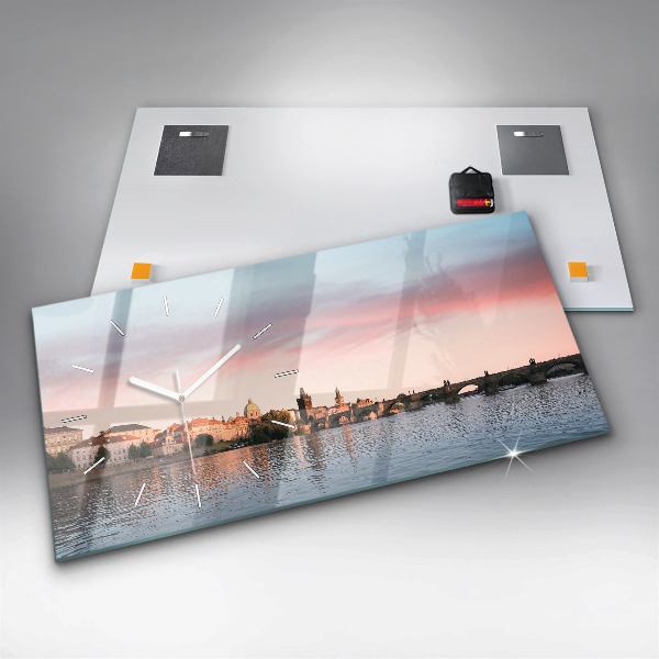 Horloge murale horizontale Pont Charles à Prague