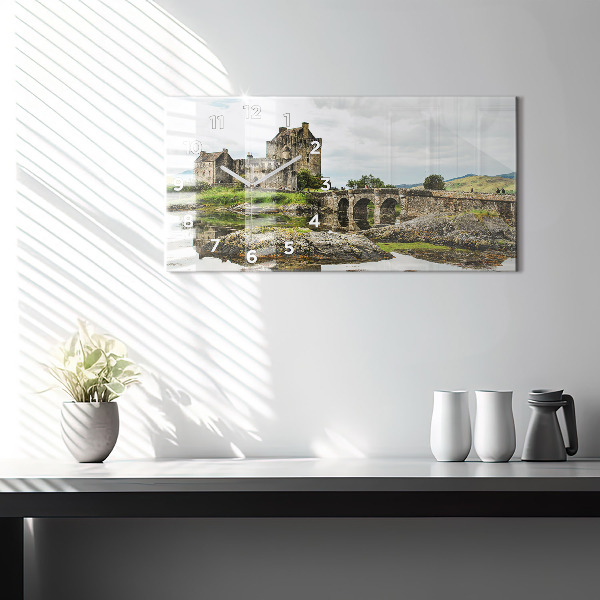 Horloge murale horizontale 'Château d''Eilean Donan Écosse'