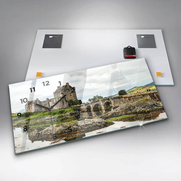 Horloge murale horizontale 'Château d''Eilean Donan Écosse'