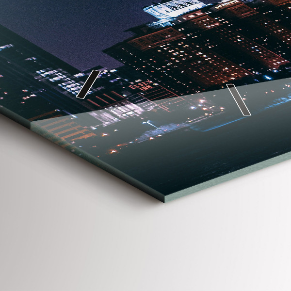 Horloge murale horizontale Paysage urbain de Chicago