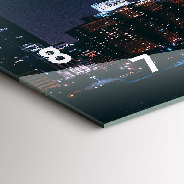 Horloge murale horizontale Paysage urbain de Chicago