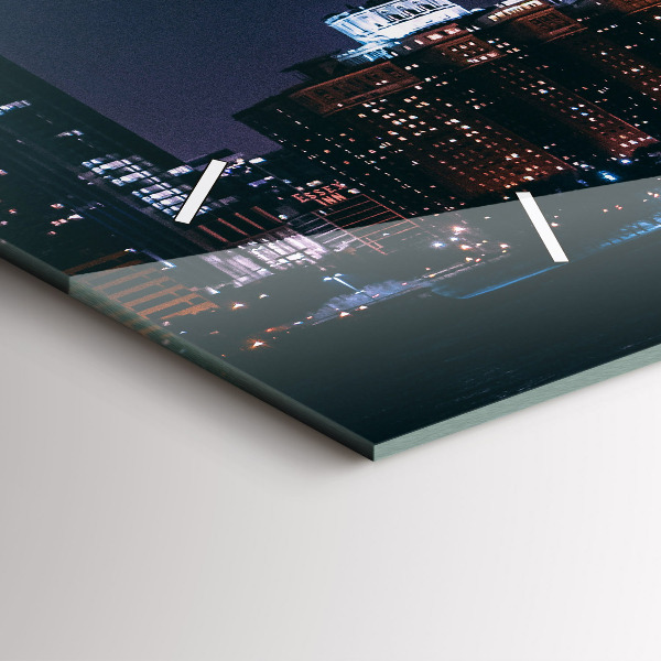 Horloge murale horizontale Paysage urbain de Chicago