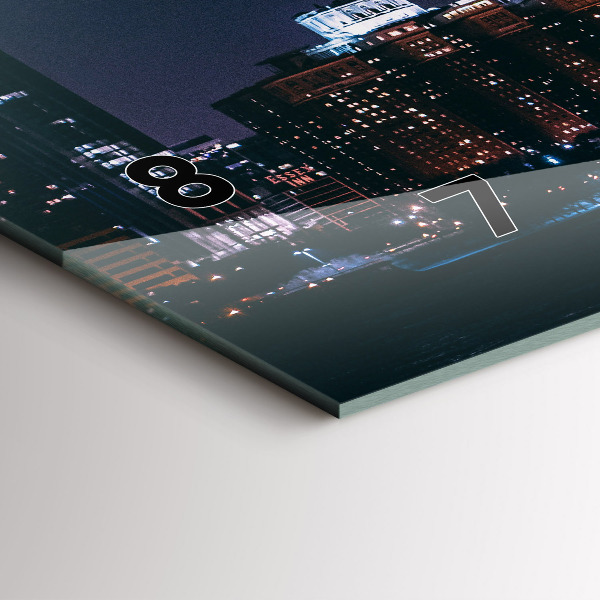 Horloge murale horizontale Paysage urbain de Chicago