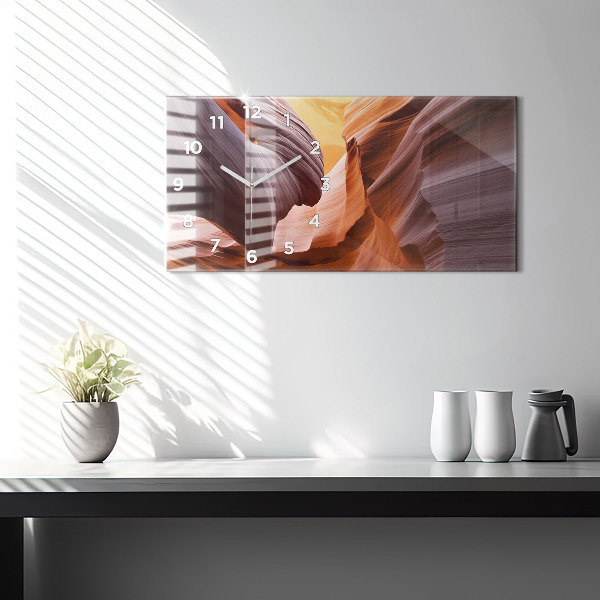 Horloge murale horizontale Antelope Canyon