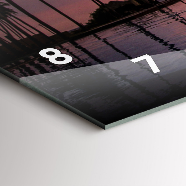 Horloge murale horizontale Palmiers à Hawaï