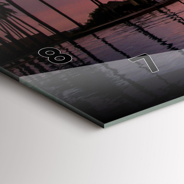 Horloge murale horizontale Palmiers à Hawaï