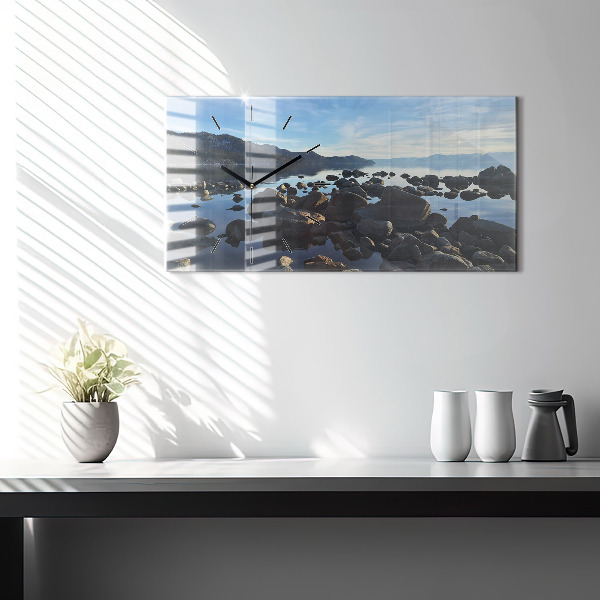 Horloge murale horizontale Vue sur la mer