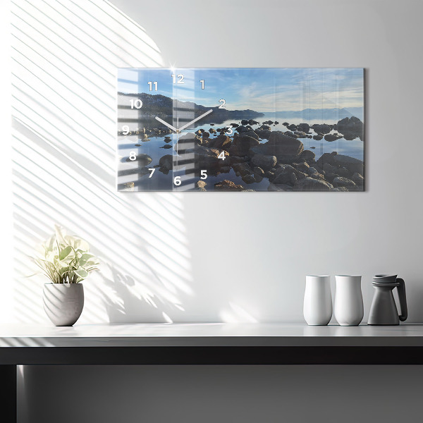 Horloge murale horizontale Vue sur la mer