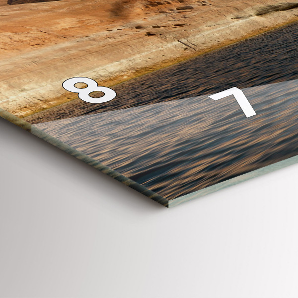 Horloge murale horizontale Personne sur des skis nautiques