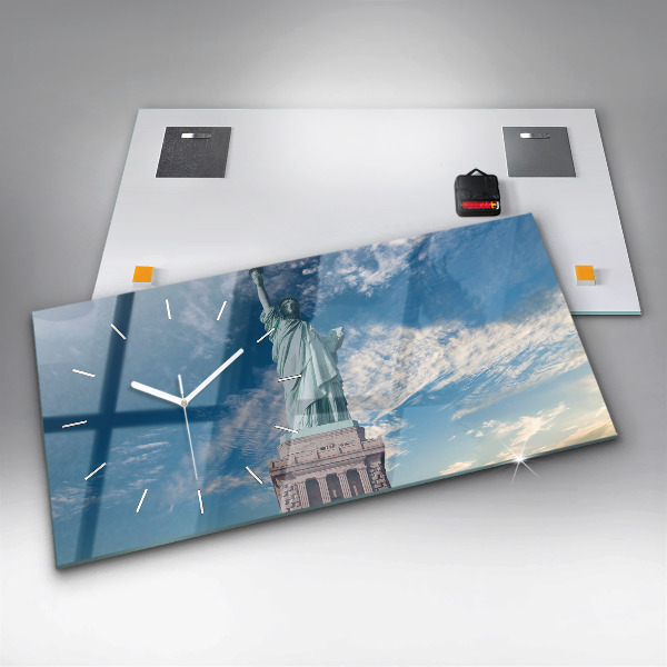 Horloge murale horizontale Statue de la Liberté à New York