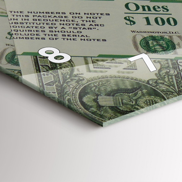 Horloge murale horizontale 1 dollar américain