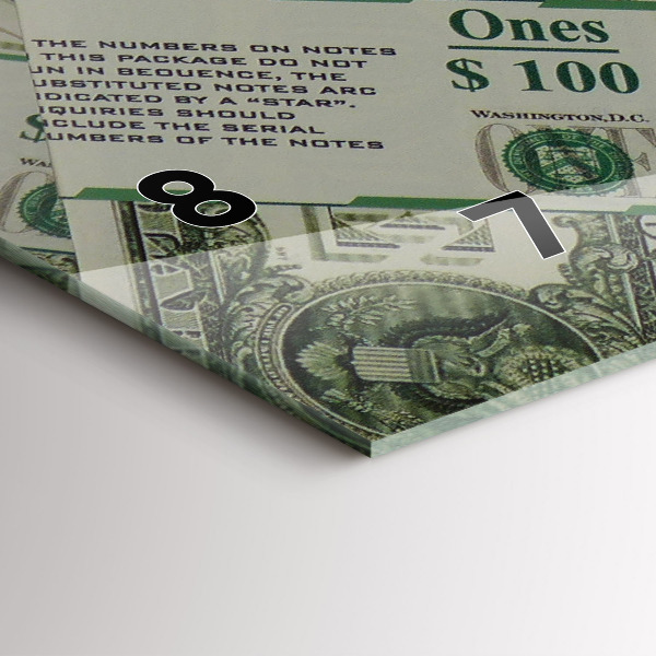 Horloge murale horizontale 1 dollar américain