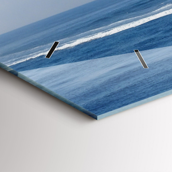 Horloge murale horizontale 'Un bateau flottant sur l''océan'