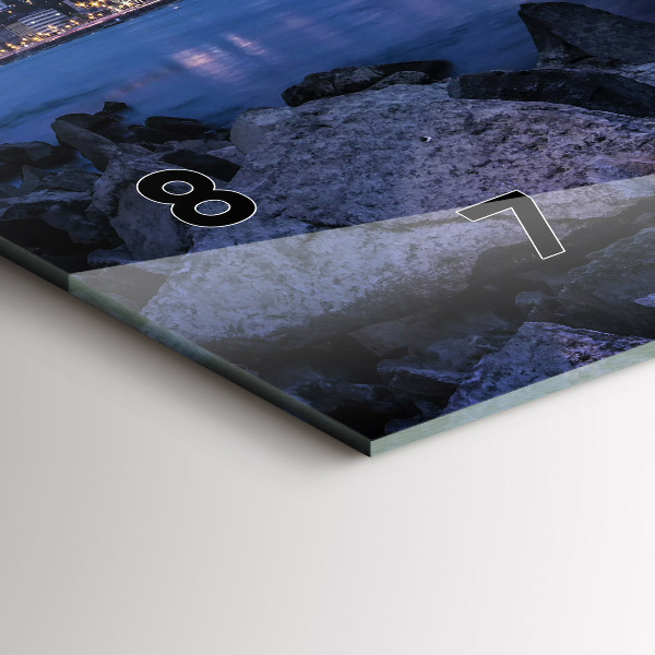 Horloge murale horizontale Rivage rocheux sous le pont