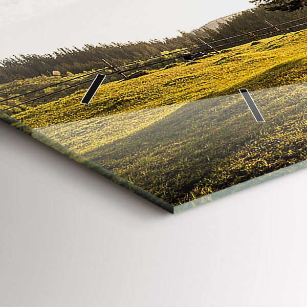 Horloge murale horizontale Un arbre sur une colline