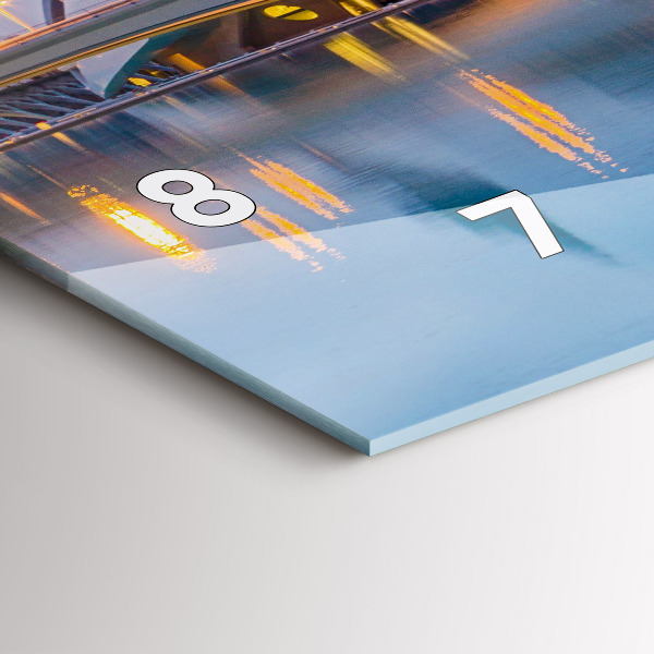 Horloge murale horizontale Coucher de soleil sur la ville