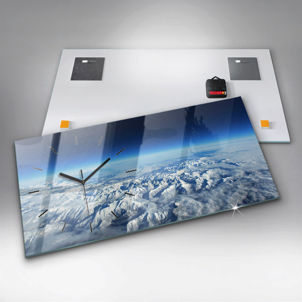 Horloge murale horizontale Bateau de pêche au port