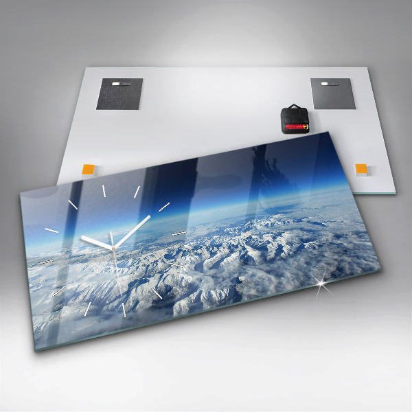 Horloge murale horizontale Bateau de pêche au port