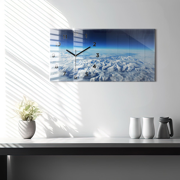 Horloge murale horizontale Bateau de pêche au port