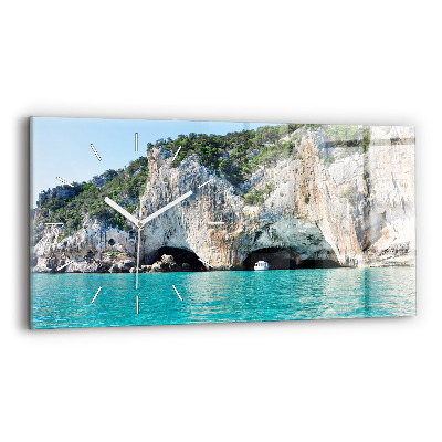 Horloge murale horizontale Grotte sous-marine