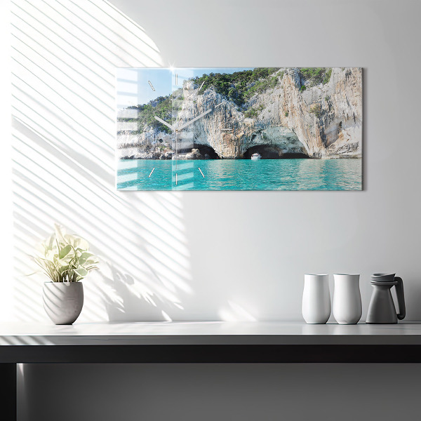 Horloge murale horizontale Grotte sous-marine