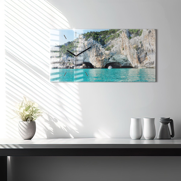 Horloge murale horizontale Grotte sous-marine