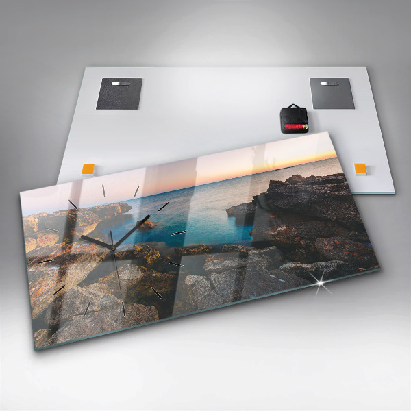 Horloge murale horizontale Paysage marin