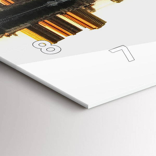 Horloge murale horizontale Une ville sur la rivière