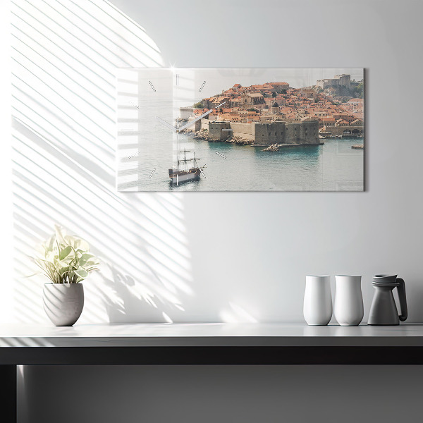 Horloge murale horizontale Voilier à Dubrovnik