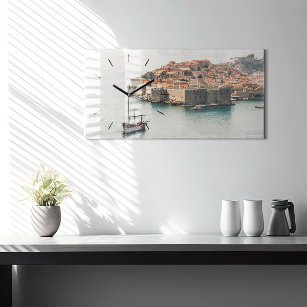 Horloge murale horizontale Voilier à Dubrovnik
