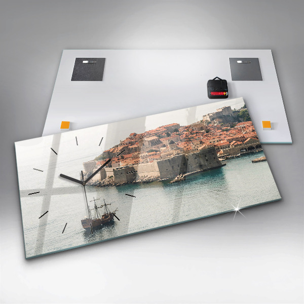 Horloge murale horizontale Voilier à Dubrovnik